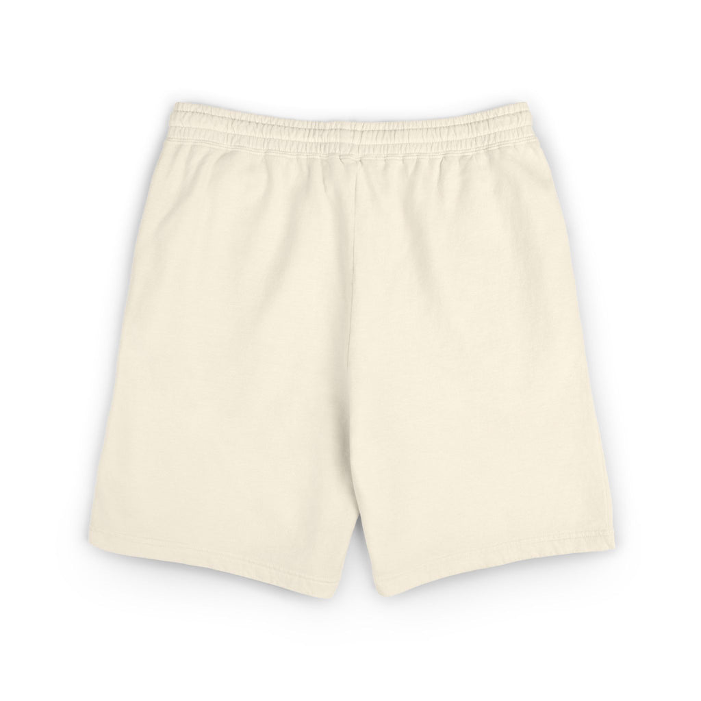 Lightweight Fleece Sweat Shorts with '100KAGNE' Patch — Garment-Dyed Casual Lounge Shorts