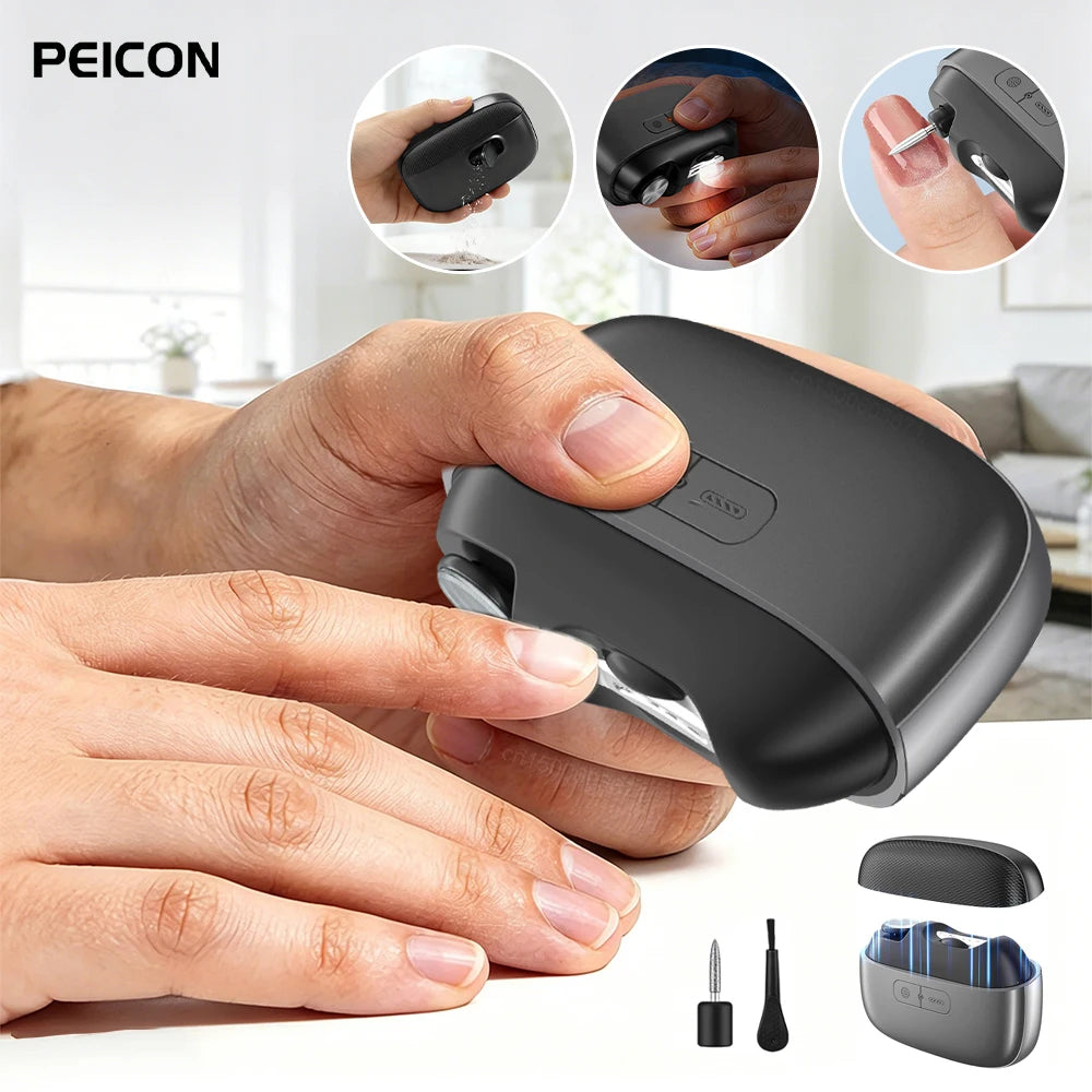 Coupe-Ongles Électrique Rechargeable avec Lumière LED